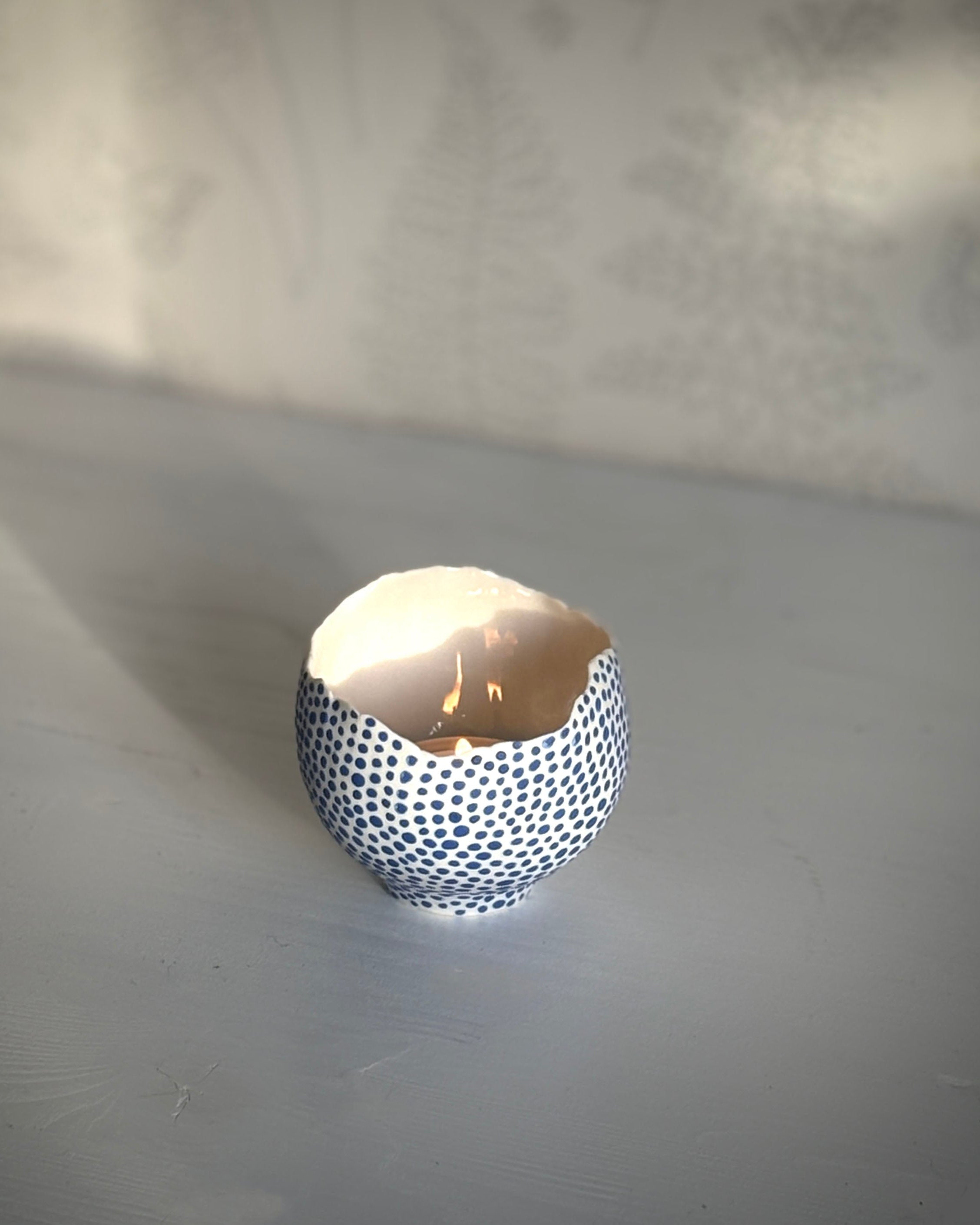 Ljuslykta Blå prickar 1